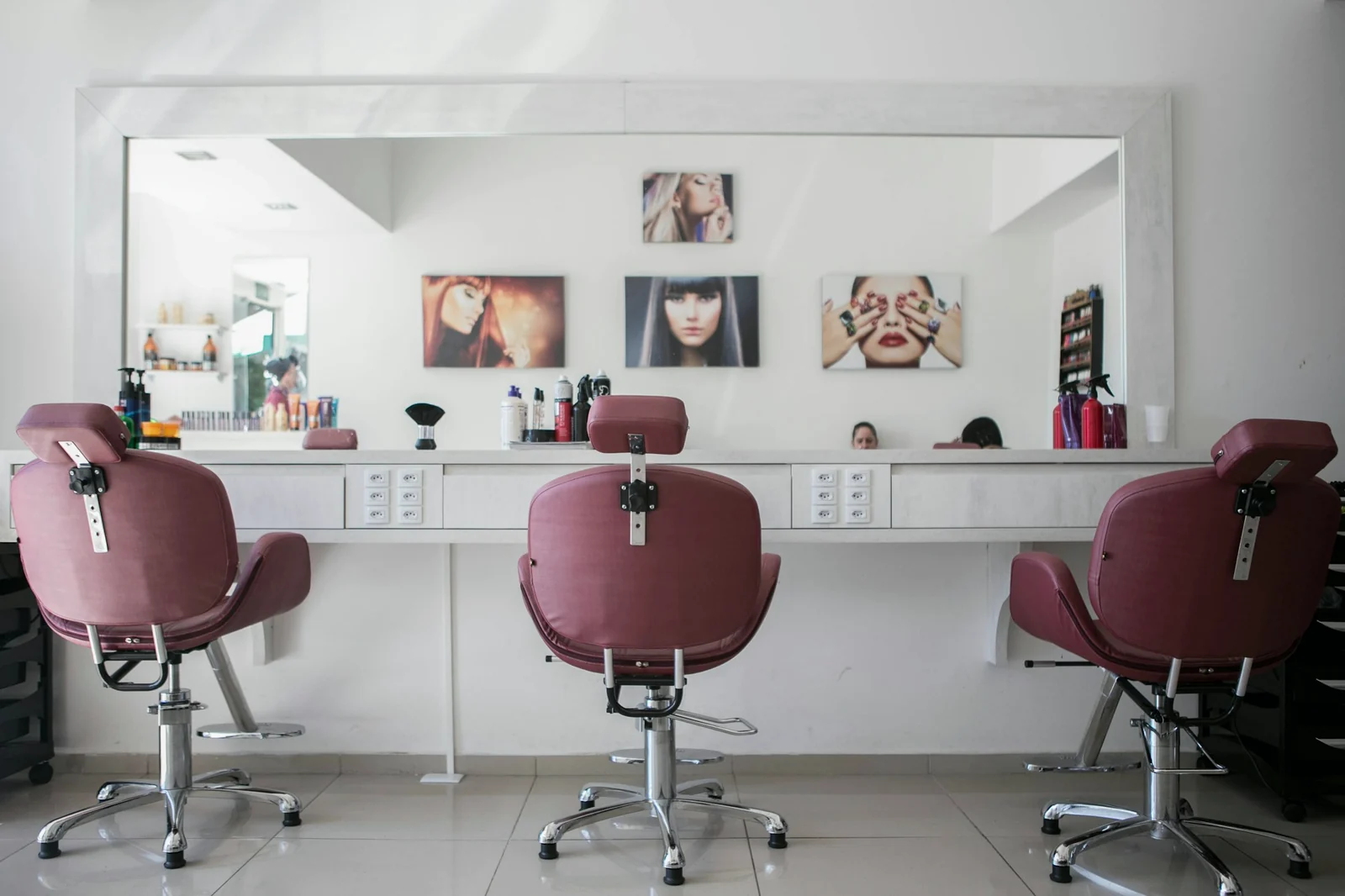 Premium salon interior arranged for client service